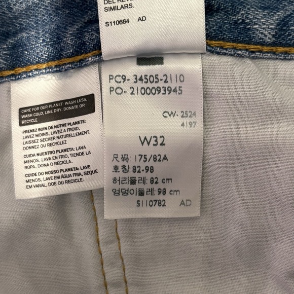 NWT Levi's 505 Regular Denim Shorts Men W32 Blue Straight Leg Jean Shorts - Picture 7 of 13